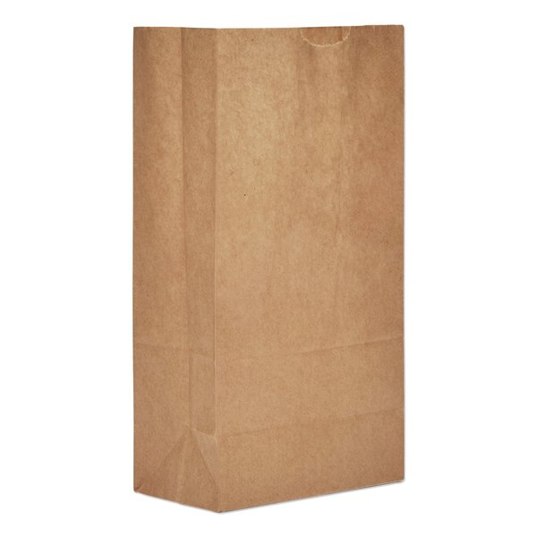 General Paper Bags, 50 lbs Cap., #5, 5.25"w x 3.44"d x 10.94"h, Kraft, PK500 30905